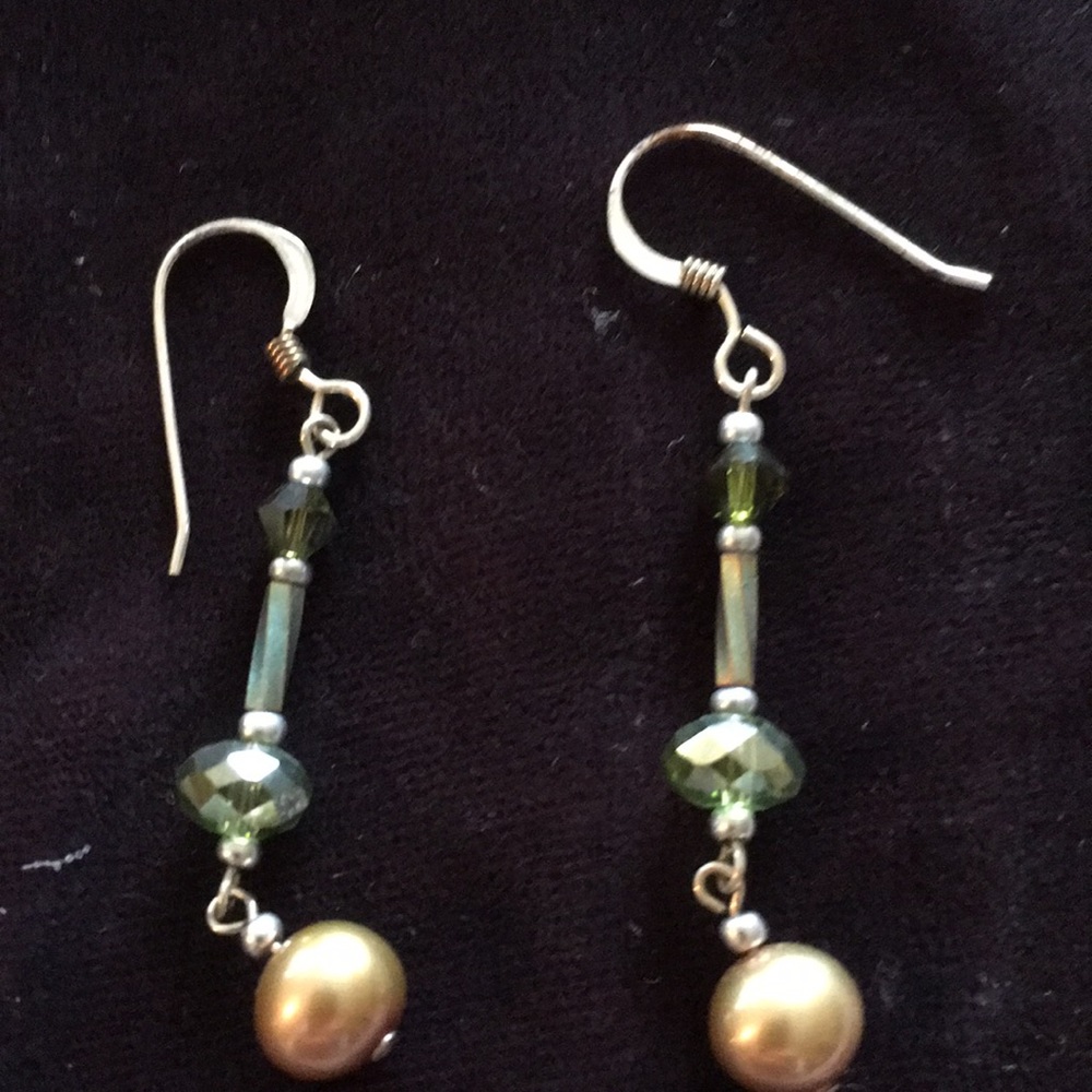 glass/ fresh water pearl drop